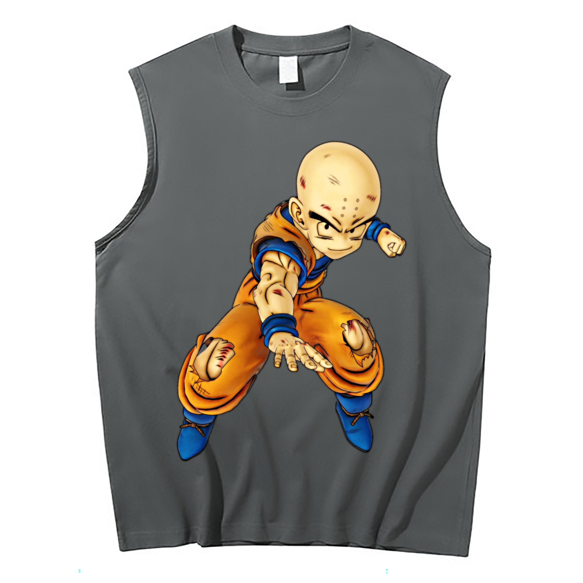 （画像用） ドラゴンボール クリリン DRAGON BALL krillin コットン100％タンクトップ（フロントプリント）